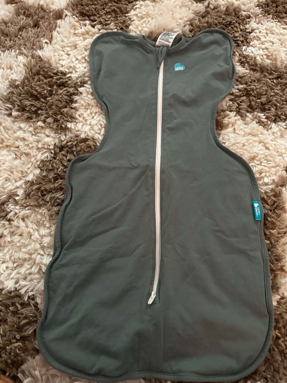 Love to Dream Swaddle Up Stretch Cotton Sleep Sack 1.0 TOG Medium Green